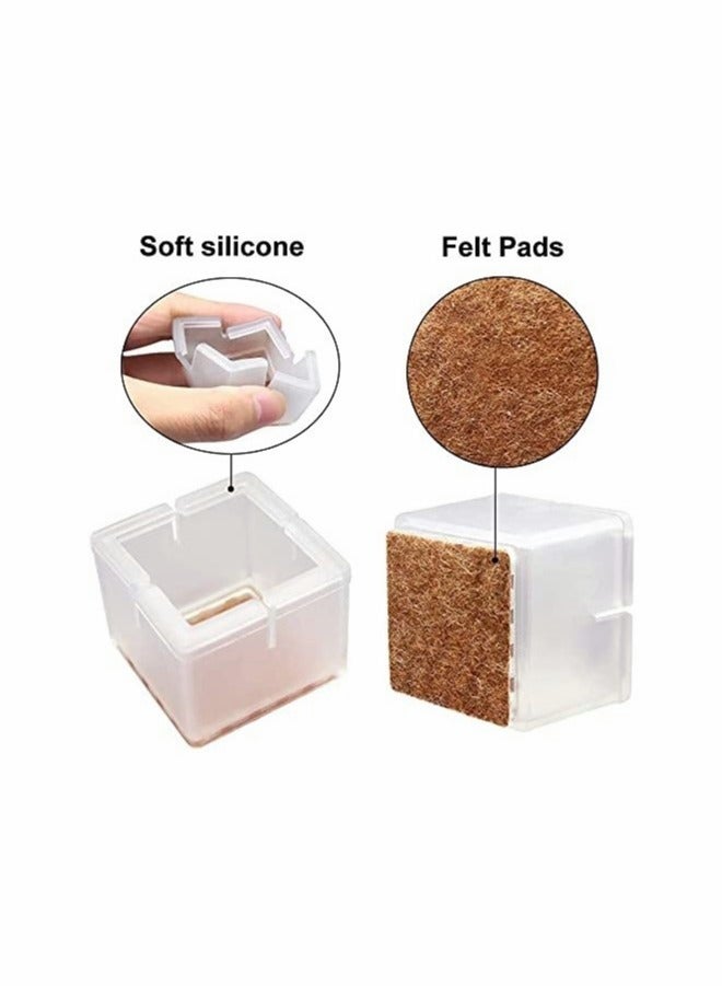 Chair Leg Protectors with Felt Pads for Scratch Prevention and Noise Reduction, Easy Glide Feet Caps for Smooth Movement  - Image 3