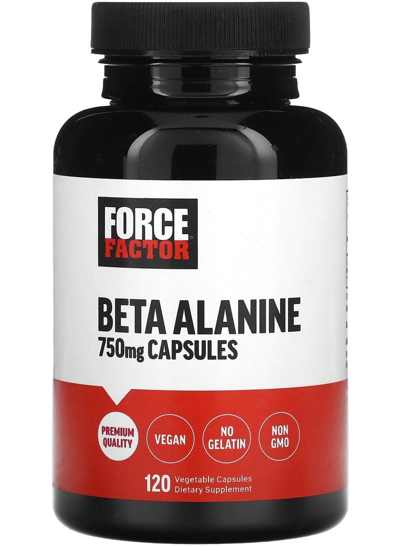 Force Factor Beta Alanine 750 mg 120 Vegetable Capsules