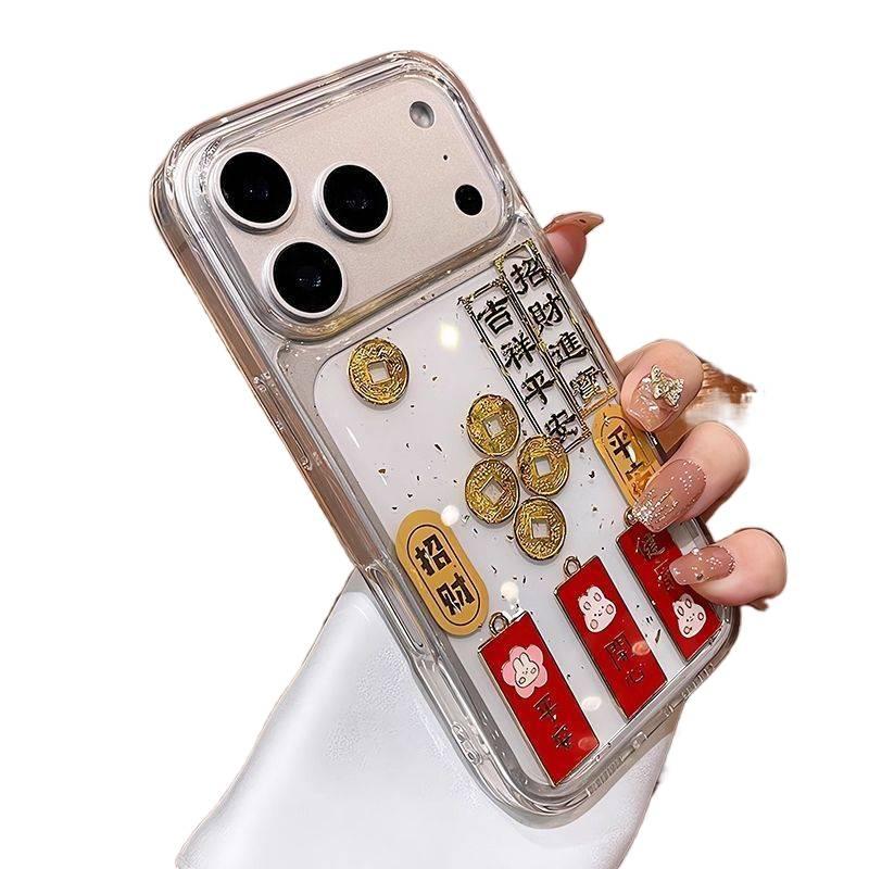 MS غطاء واقي بسيليكون لـ iPhone 17 / 17 Air / 17 Pro / 17 Pro Max مع حماية من السقوط وتصميم رقائق الذهب والسبائك الذهبية مع مقاوم للصدمات مع قبضة مانعة للانزلاق مع تبديد الحرارة بالل. - Image 3