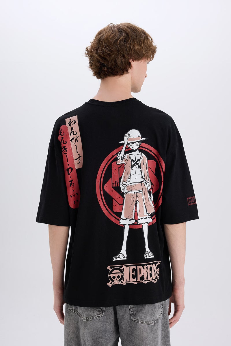 Man One Piece Loose Fit Crew Neck Printed T-Shirt