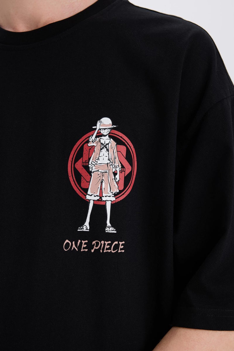 Man One Piece Loose Fit Crew Neck Printed T-Shirt
