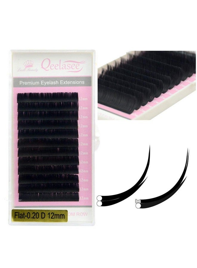 Qeelasee Matte Mink Ellipse Flat Eyelash Extensions 0.20Mm Thickness C Curl 815Mm Mixed Trays Super Soft For Professional Salon Use By Qeelasee - Image 3