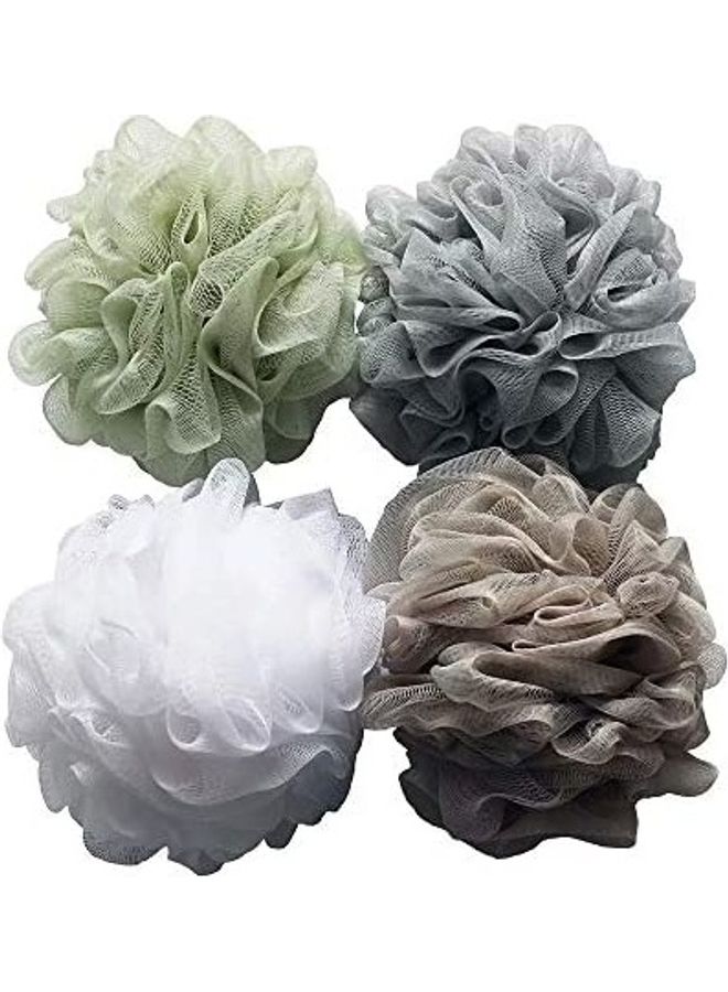 Pack of 4 Bath Loofahs Multicolour