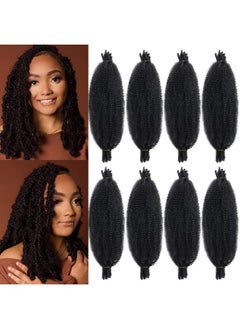 poetically 16 Inch Springy Afro Twist Hair 8 Packs Marley Twist Braiding Hair Preseparated Spring Twist Hair For Soft Butterfly Locs Crochet Hair Kinky Afro Twist Hair Extensions For Black Women  - Image 1