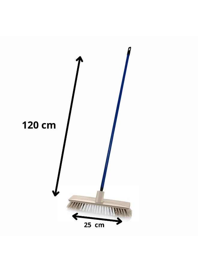 Titiz Tough Floor Cleaning Brush (25X6.5X8 CM) with Stick (120 CM) - Image 2
