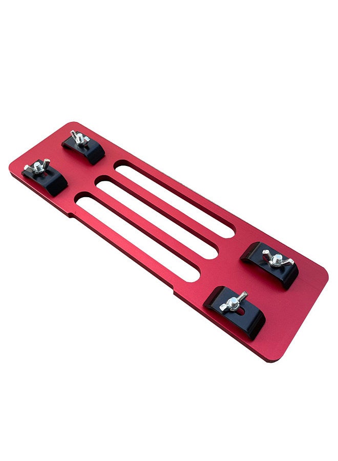 8mm Thickened Aluminum Alloy Handsaw Base Cutting Machine Marble Machine Base Plate Portable Woodworking Bakelite Board Adjustable Screws and Preset Holes  - Image 1