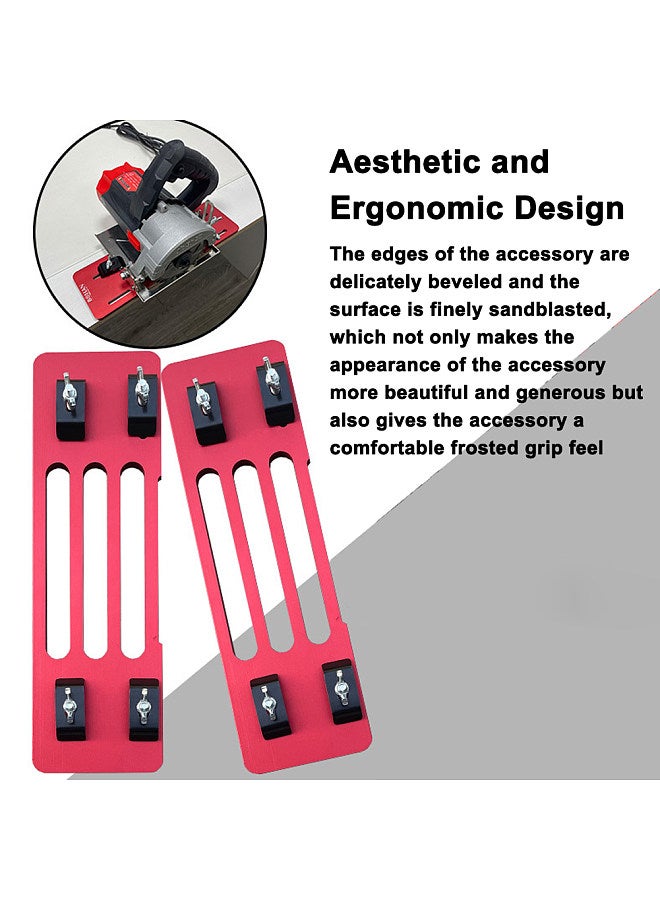 8mm Thickened Aluminum Alloy Handsaw Base Cutting Machine Marble Machine Base Plate Portable Woodworking Bakelite Board Adjustable Screws and Preset Holes  - Image 2