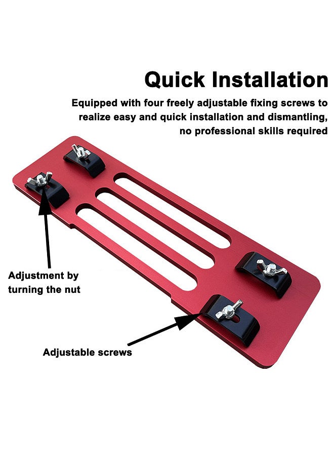 8mm Thickened Aluminum Alloy Handsaw Base Cutting Machine Marble Machine Base Plate Portable Woodworking Bakelite Board Adjustable Screws and Preset Holes  - Image 3