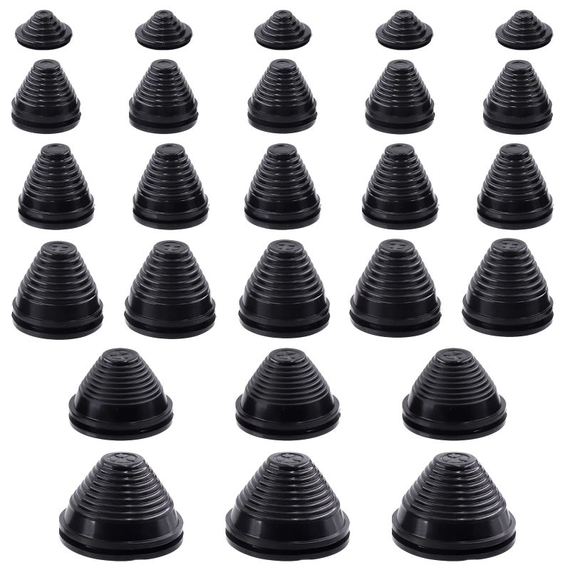 Swpeet 26Pcs 6 Sizes 253035405060mm Tower Shaped Rubber Grommet Assortment Kit Drill Hole Firewall Hole Hole Plug Drill Hole Grommets Synthetic Wire Protection for Auto Car Wire Cable Wire - Image 2