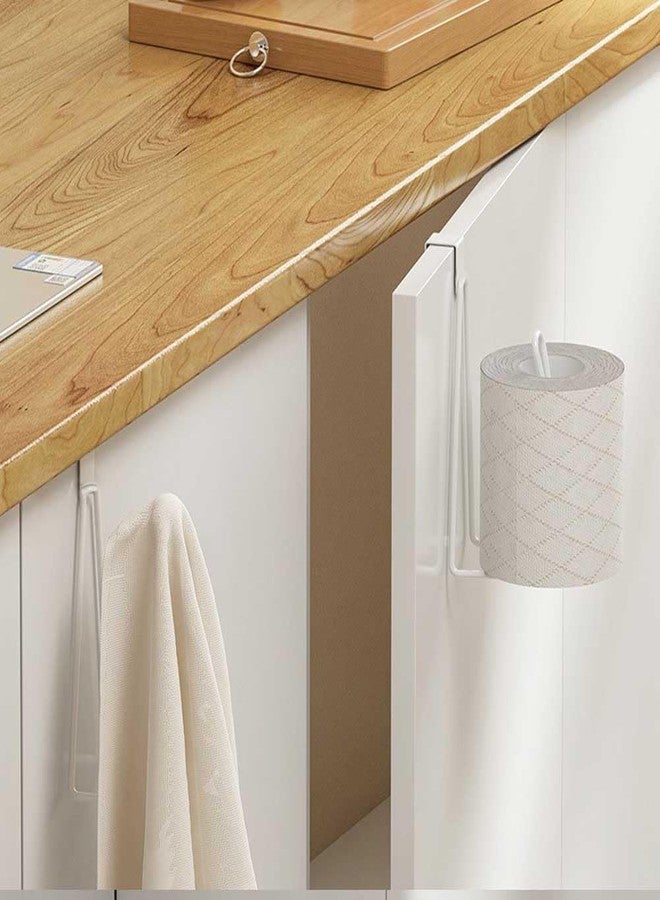 Teensery 2 Pcs Over The Tank Toilet Paper Holder Metal Toilet Tissue Roll Holder Dispenser for Bathroom Storage and Organization, Holds 1 Roll (White) - Image 3