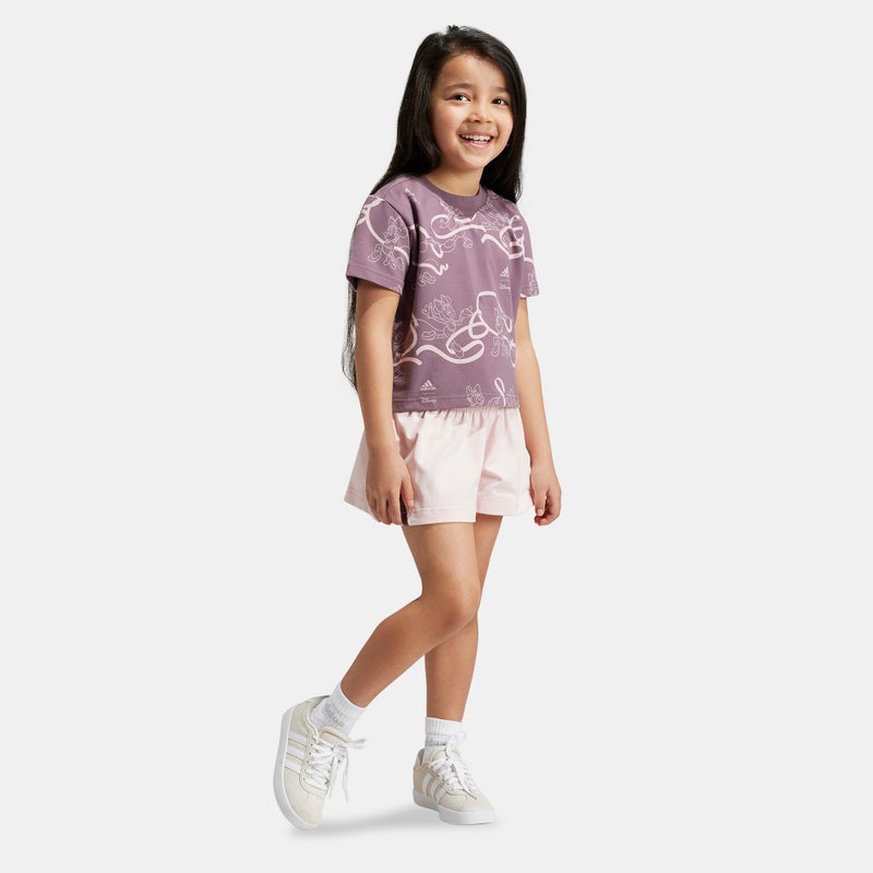 Adidas Kids' Disney Minnie and Daisy T-Shirt and Shorts Set (Young Kids) - Image 1