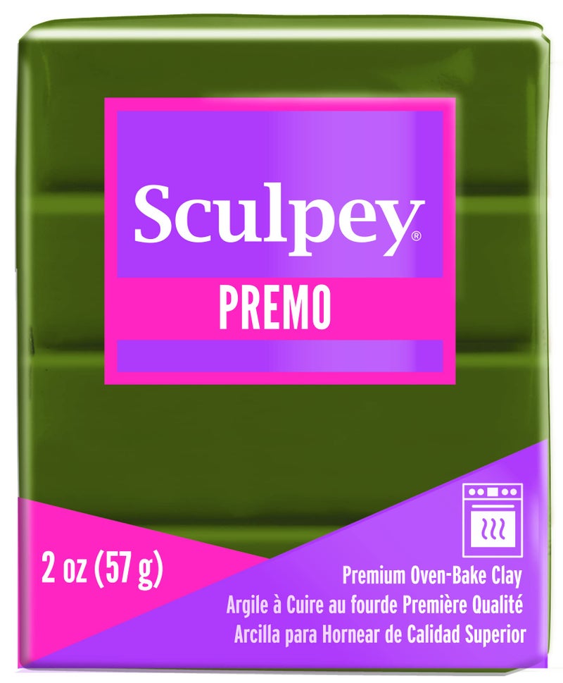 Sculpey Premo Sculpey Polymer Clay 2 OuncesSpanish Olive 