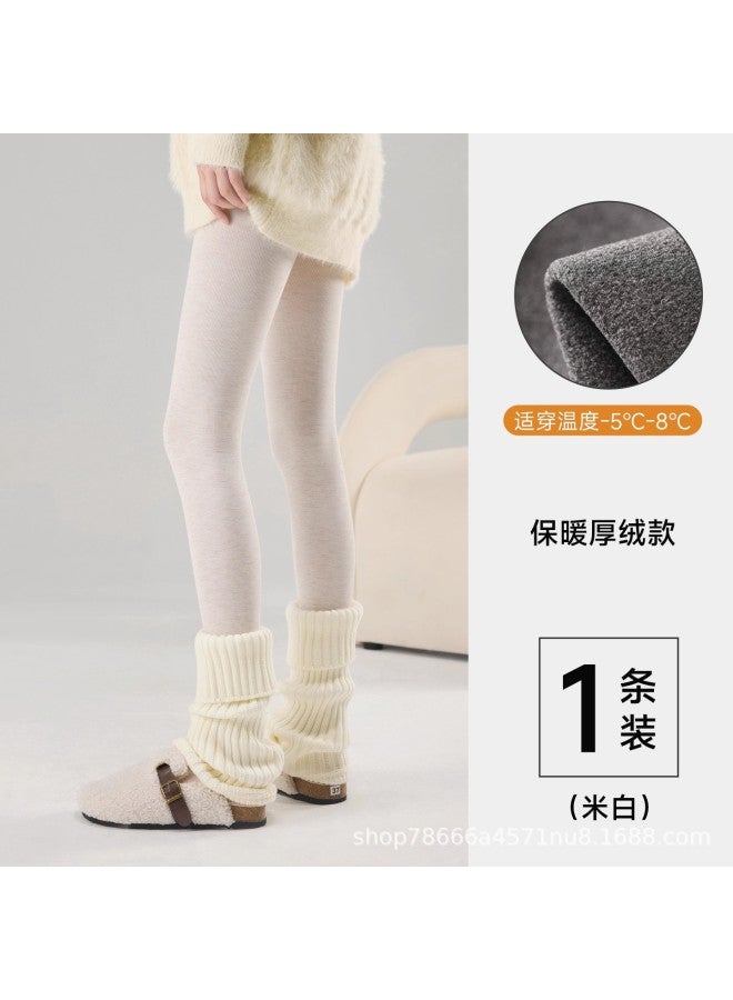 Dark Gray Pantyhose Women's Spring, Autumn And Winter Velvet Stockings Multi-size Pressure Slimming Look Black Vertical Pattern Leggings