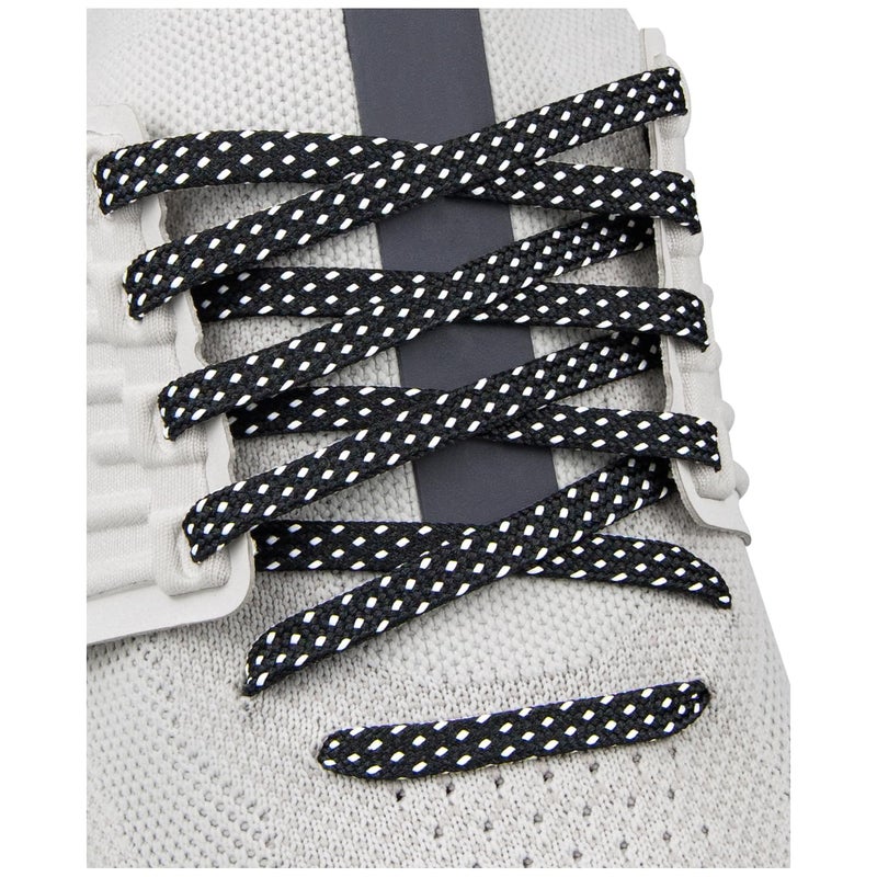 Endoto Shoe Laces for ON CloudMonster 7MM Flat Shoelaces Replacement Women Men Sneakers StringsColorBlackWhiteSize41Inch - Image 2