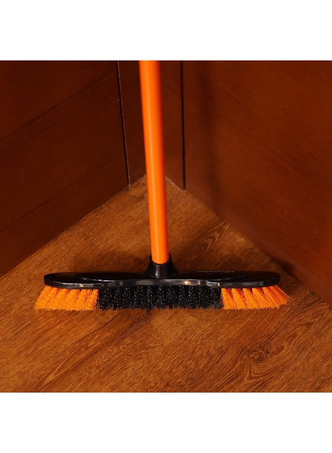 Royalford Broom With Handle Multicolor Silver/Orange/Blue - Image 1