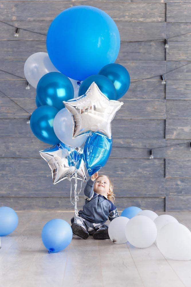 HEMITO Premium Metallic Latex Balloons Pack of 50 Blue Balloons for Decoration (Blue, Pack of 50) - Image 5