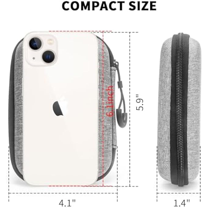 rayihni FOR PLAUD NOTEPIN STORAGE CASE, WATERPROOF AND SHOCKPROOF TRAVEL ORGANIZER, AI WEARABLE VOICE DEVICE, CHARGING DOCK ACCESSORIES, LIGHTWEIGHT, COMPACT, DURABLE CASE WITH LANYARD, GREY - Image 2