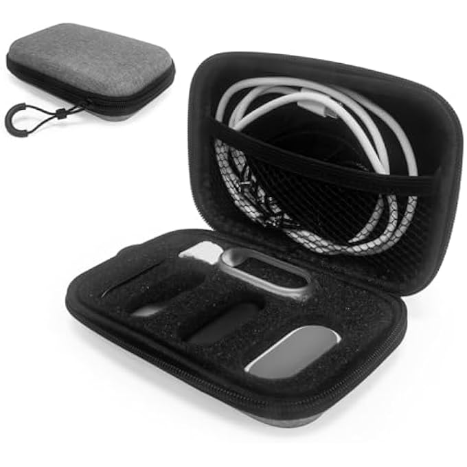 rayihni FOR PLAUD NOTEPIN STORAGE CASE, WATERPROOF AND SHOCKPROOF TRAVEL ORGANIZER, AI WEARABLE VOICE DEVICE, CHARGING DOCK ACCESSORIES, LIGHTWEIGHT, COMPACT, DURABLE CASE WITH LANYARD, GREY - Image 1