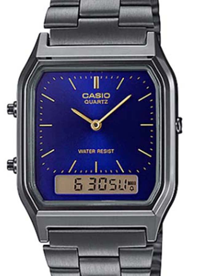 CASIO Men Stainless Steel Analog Digital Wrist Watch AQ-230GG-2ADF - 33 mm - Grey - Image 5