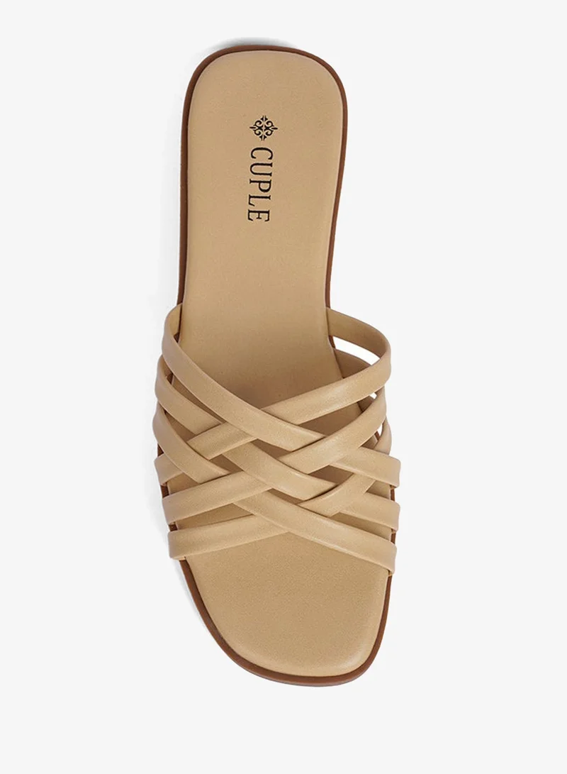 Cuple Ladies Slip-on multi strap Sandals