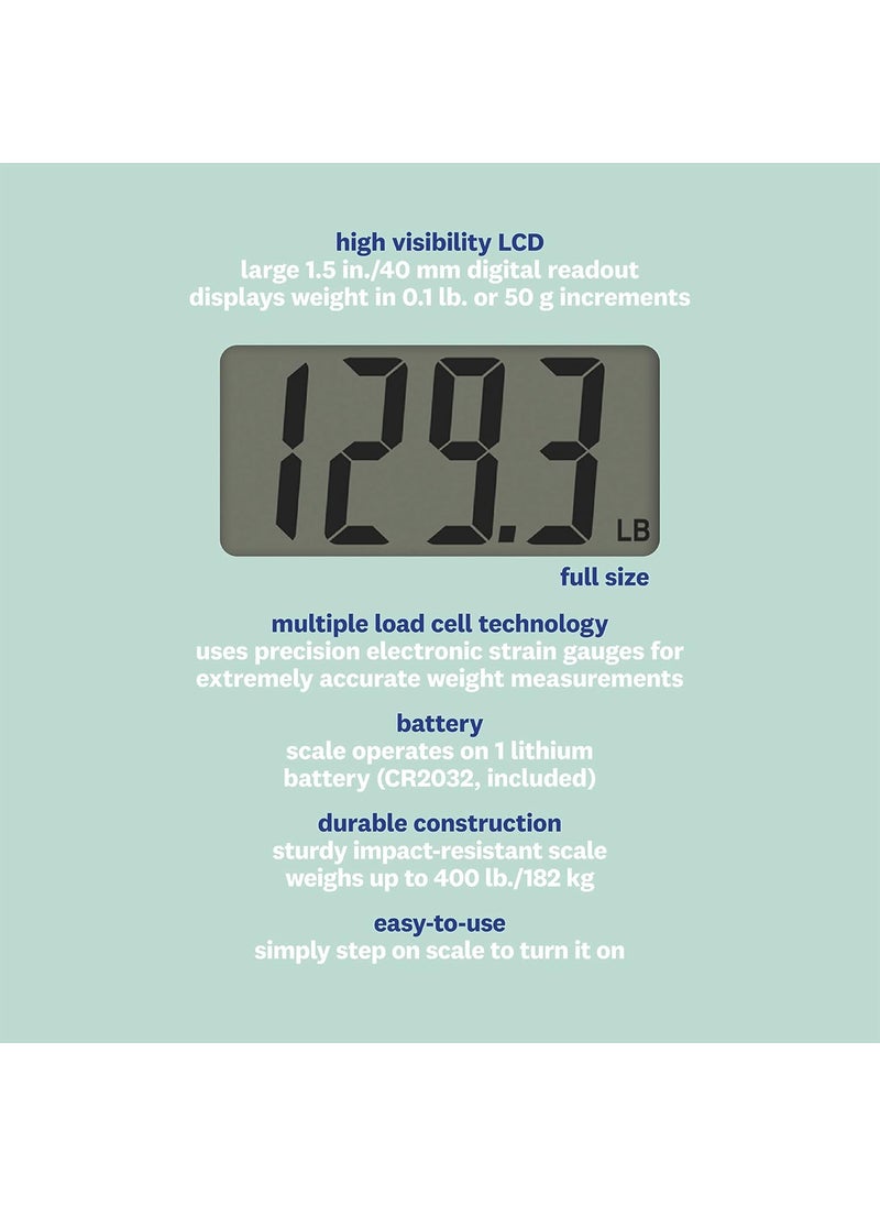 CONAIR Weight Watchers Scales by Conair Scale for Body Weight Digital Bathroom Scale in Glass  - Image 4