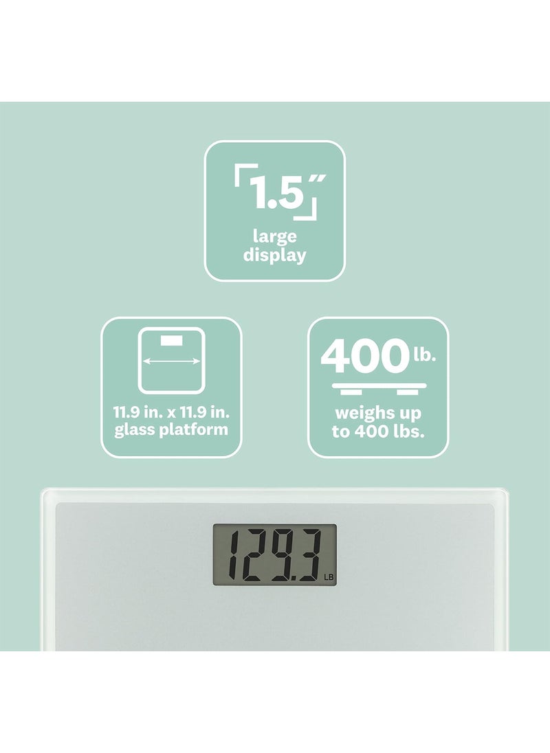 CONAIR Weight Watchers Scales by Conair Scale for Body Weight Digital Bathroom Scale in Glass  - Image 3