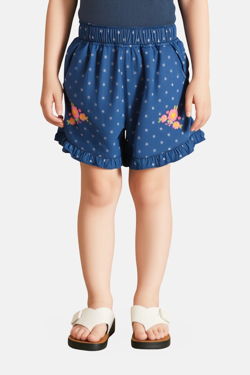 Hamleys Kids Girl Polka Dots Shorts, Multicolor - Image 1