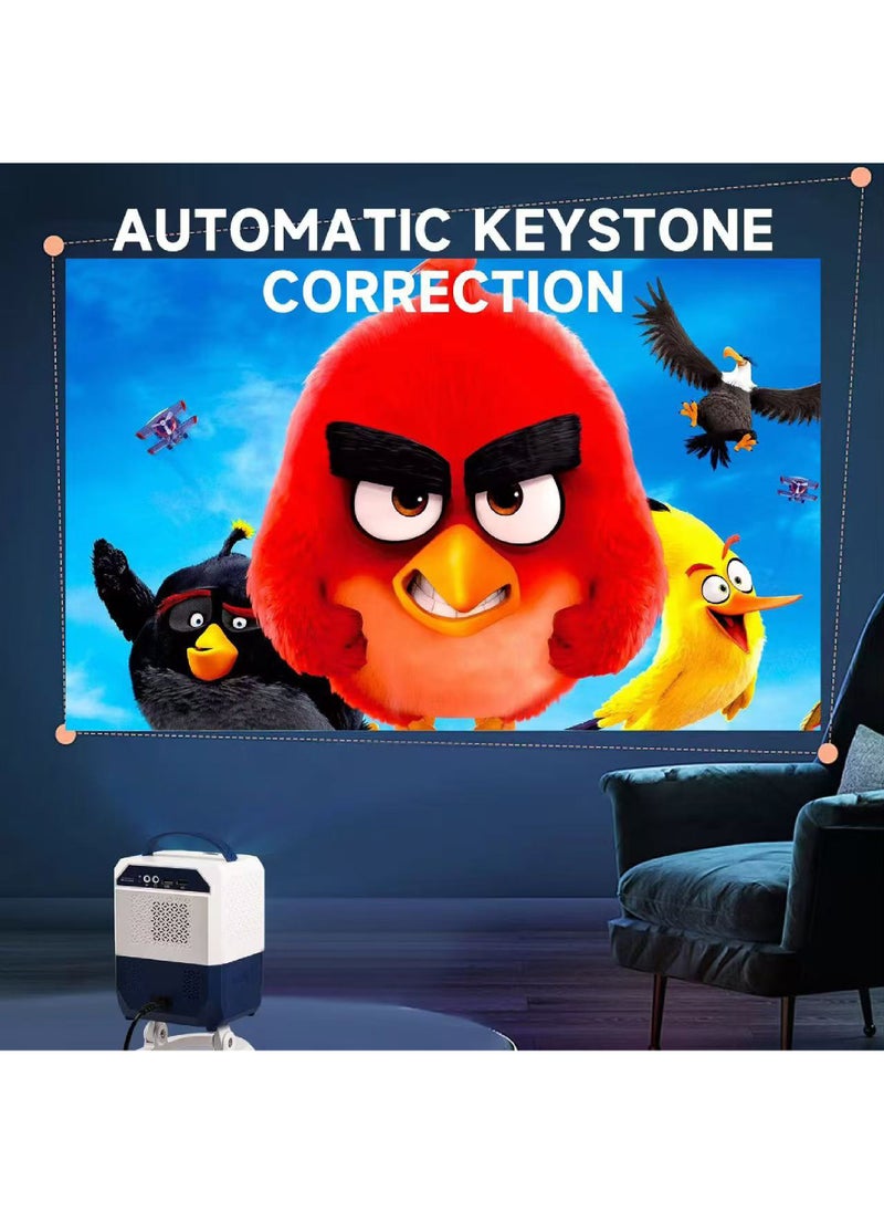 Rock Pow Projector, PVO Portable Projector for Cartoon, Kids Gift, Outdoor Movie Projector, LED Pico Video Projector for Home Theater Movie Projector with HDMI USB Interfaces and Remote Control  - Image 5