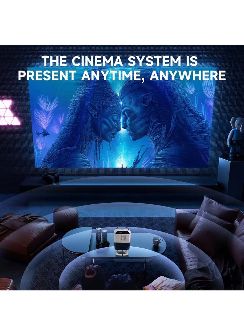 Rock Pow Projector, PVO Portable Projector for Cartoon, Kids Gift, Outdoor Movie Projector, LED Pico Video Projector for Home Theater Movie Projector with HDMI USB Interfaces and Remote Control  - Image 3