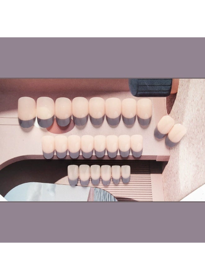 Goolsky Taro Purple French Round Head Press-on Nails for Elegant Daily Wear - Image 2