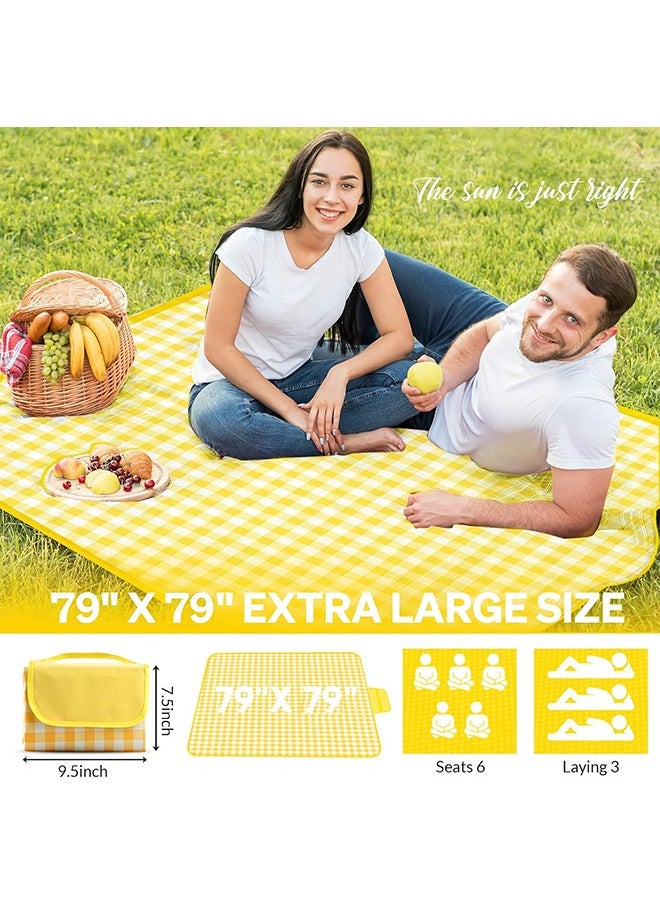 Outdoor Picnic Blanket Foldable Large Beach Blanket Oversize 79''*79'', Waterproof Sandproof Camping Picnic Blanket with Carry Strap, Portable Picnic Mat for Travel, Picnic, Outdoor - pzsku/Z9421734CECDC904BB141Z/45/_/1724657925/69e89962-0f05-43df-9b8e-308b0ed3892a