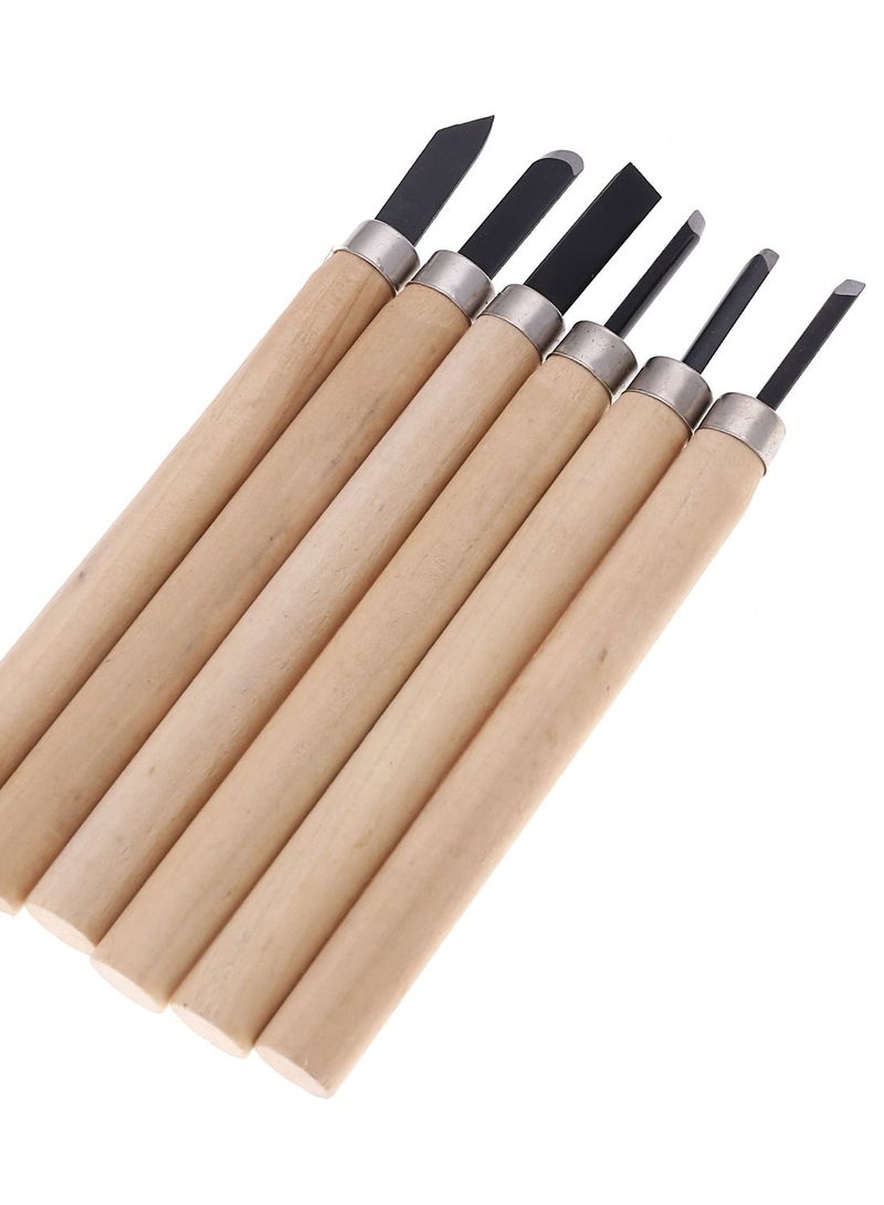 LAWAZIM Wood Carving Set - 2 Packs of 6 Piece - Carving chisels set Chip Spoon Detail Palm Wood carving chisels and gouges set for Beginners and Professionals Crafting Woodcraft Carving Knife - Image 3