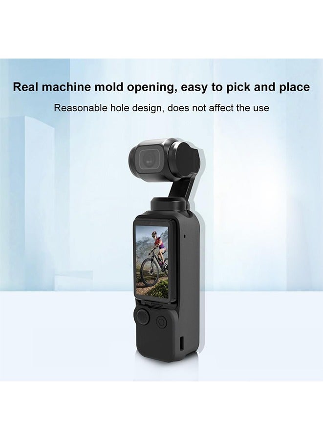 Beauenty 3 in 1 Case for DJI OSMO Pocket 3 Silicone Cover Camera Case Lens Cap Screen Cover Set Dust-Proof Scratch-Proof - Image 4