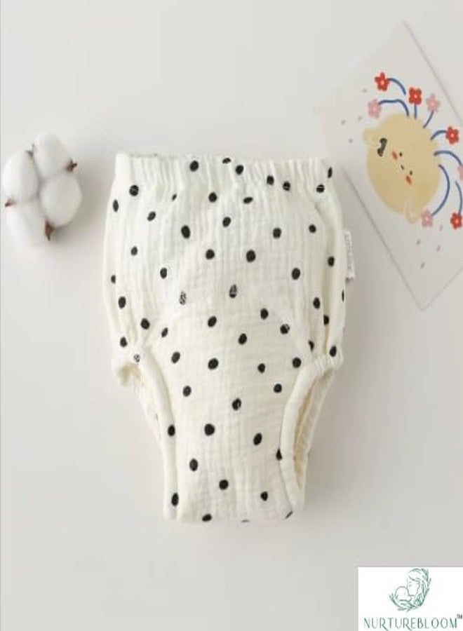 NURTUREBLOOM, 100% Muslin Cotton Potty Training Pull-Up Underwear for Toddler (1 Pack of 6, 18–30 lbs, 9+ Months), Reusable, Leak-Resistant, Breathable for Sensitive Skin - Image 3