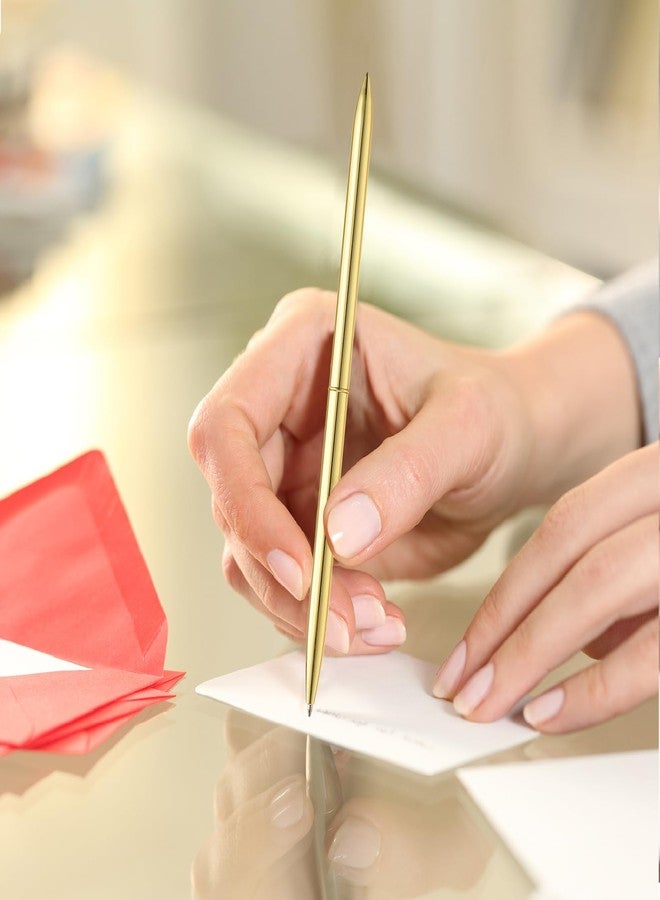 باتيكيل أقلام حبر جاف رفيعة معدنية سوداء من باتيكيل، 6 أقلام معدنية رفيعة قابلة للسحب، حبر أسود، سن متوسط 1 مم، مناسبة لدفتر ضيوف حفلات الزفاف، ودفتر الأعمال، والمكاتب، النمط 1 - Image 4
