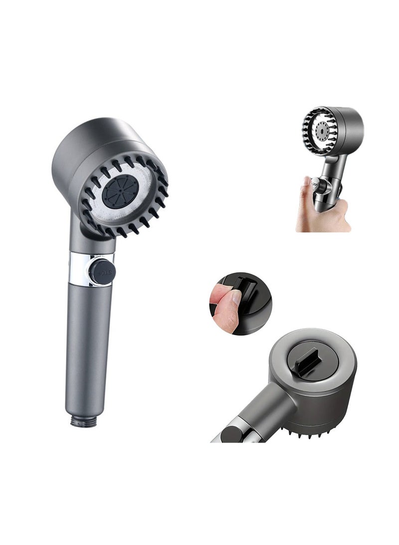 NEW VERSION UPGRADED HIGH PRESSURE SHOWER HEAD 3 MODES WITH INNER FILTER - SILICONE HEAD MASSAGER TIPS - ON AND OFF SWITCH BUTTON - Image 1