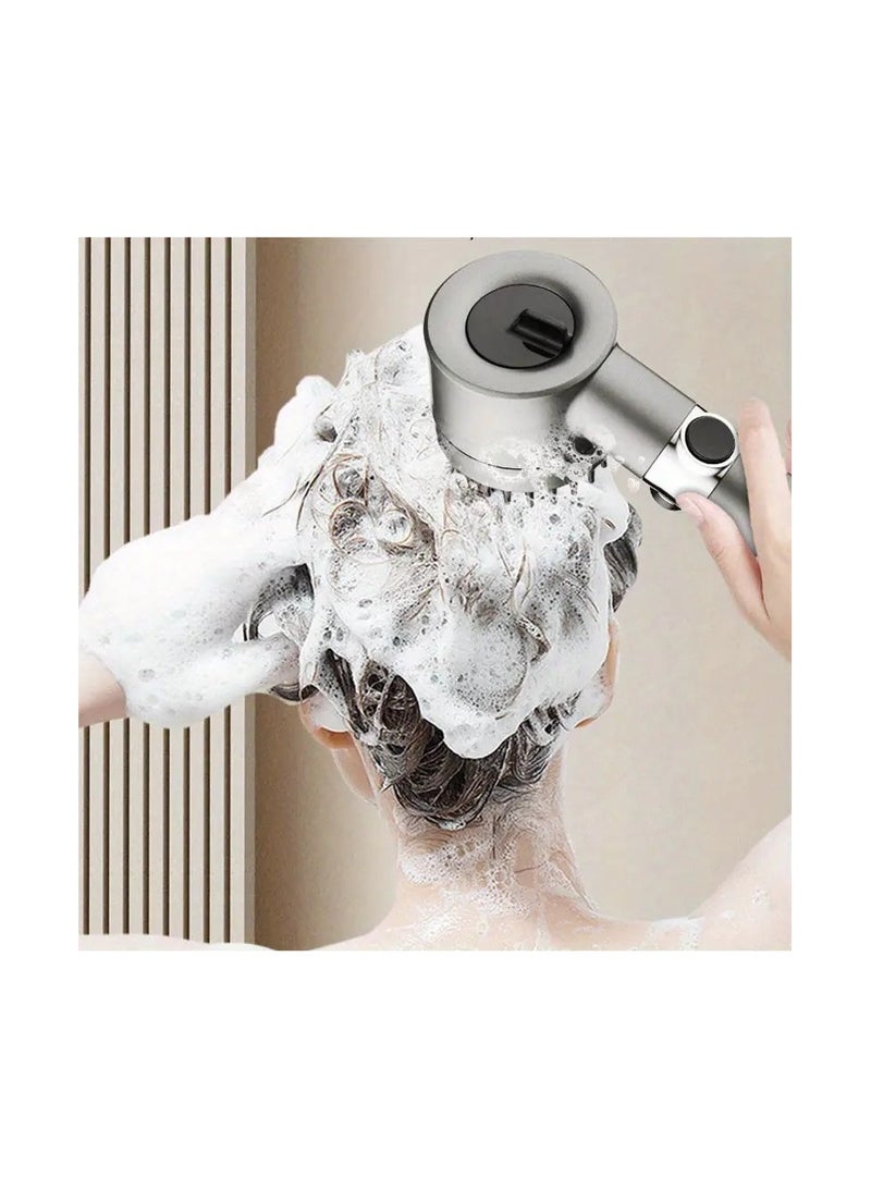 NEW VERSION UPGRADED HIGH PRESSURE SHOWER HEAD 3 MODES WITH INNER FILTER - SILICONE HEAD MASSAGER TIPS - ON AND OFF SWITCH BUTTON - Image 4