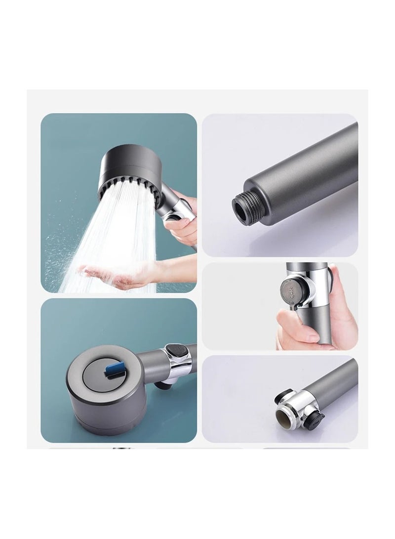 NEW VERSION UPGRADED HIGH PRESSURE SHOWER HEAD 3 MODES WITH INNER FILTER - SILICONE HEAD MASSAGER TIPS - ON AND OFF SWITCH BUTTON - Image 5