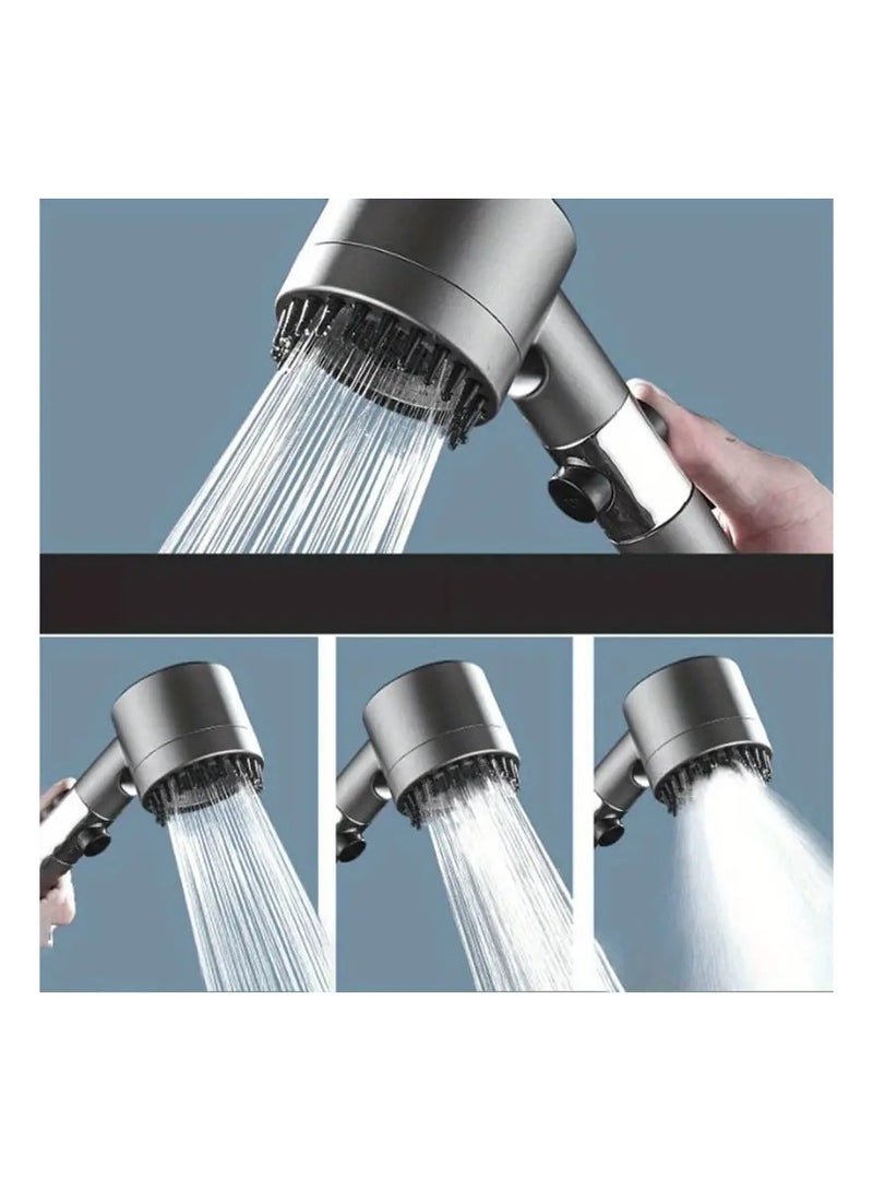 NEW VERSION UPGRADED HIGH PRESSURE SHOWER HEAD 3 MODES WITH INNER FILTER - SILICONE HEAD MASSAGER TIPS - ON AND OFF SWITCH BUTTON - Image 2