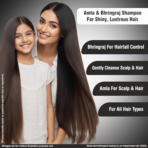 Multani Natural Amla & Bhringraj Shampoo (270 ml) | for Reducing Scalp Irritation & Premature Greying | For Hair Growth ,Dandruff Control & Reducing Scalp Irritation | Paraben & SLS-Free| Dermatologically Tested | Suitable for All Hair Types - Image 4