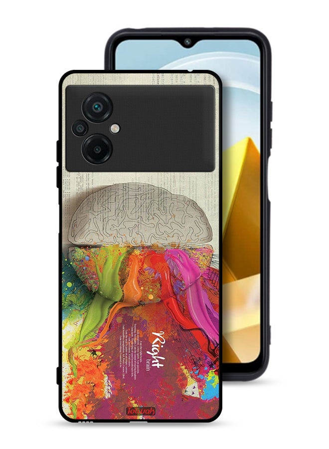 Tolwak Xiaomi Poco M5 4G Protective Case Cover Abstract Brain Science Artwork - Image 1