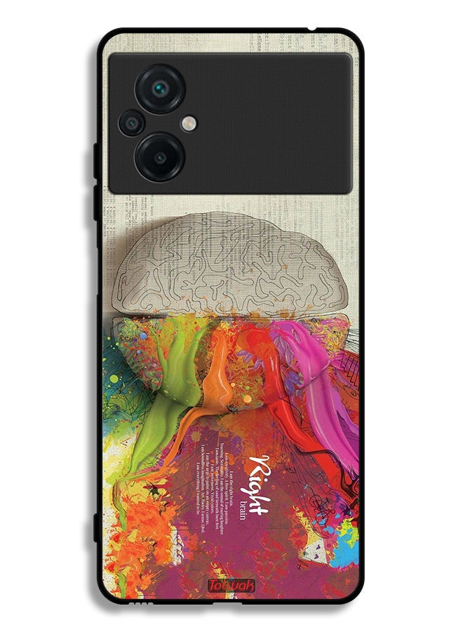Tolwak Xiaomi Poco M5 4G Protective Case Cover Abstract Brain Science Artwork - Image 2