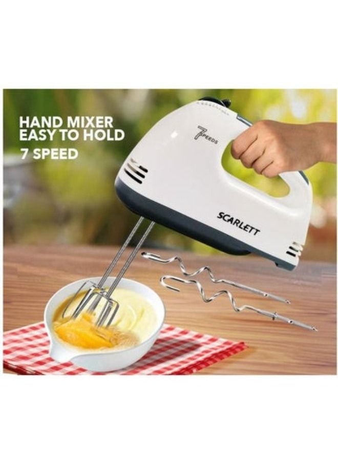 Scarlett Kitchen Tools Electric Hand Mixer 7 Speed Electric Egg Beater  - Image 1