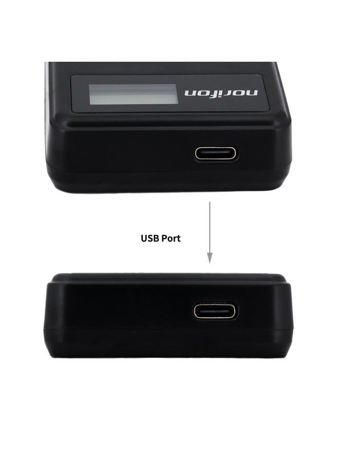 Norifon شاحن USB LCD NP-50 لكاميرات فوجي فيلم FinePix F200EXR، F300EXR، F500EXR، F550EXR، F660EXR، F750EXR، F770EXR، F80EXR، F850EXR، F900EXR، X10، X20، XP100، XP150، XP170 والمزيد - Image 5