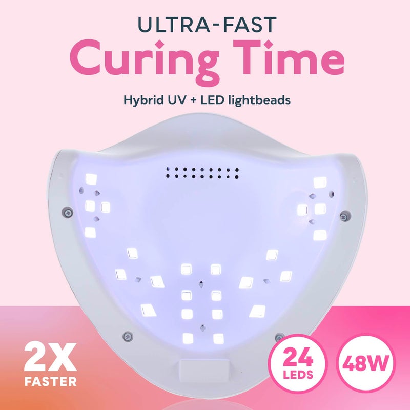 SUNUV UV Light for Nails, UV LED Nail Lamp with 4 Timer Settings, Compatible with All Gel Polish, Auto Sensor LCD Display Removable Base, SUN5 - Image 3
