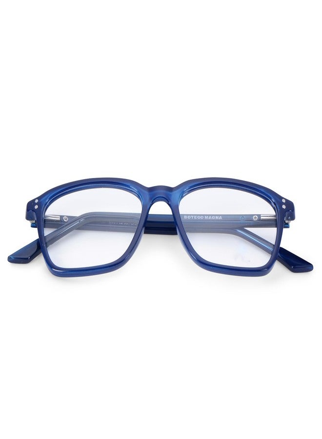 AEC Magna Blue Light Blocking Glasses Zero Power Computer Glasses BlueRazr Lenses Anti Glare Lightweight UV Protection Full Rim Square Eyeglasses for Men and Women | M8804 (Deep Blue) - Image 4