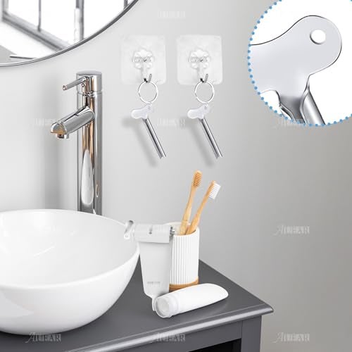 AUEAR, Stainless Steel Toothpaste Squeezer Tube Key Silver for Home Hair Dye (Set of 10) - Image 4