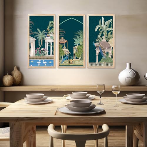 walllane Painting for wall Decoration Frames |Traditional Indian Art Pichwai Wall Décor Paintings | Traditional Indian Art Pichwai Wall Décor Paintings Set of 3 (10x19 inch, C) - Image 4