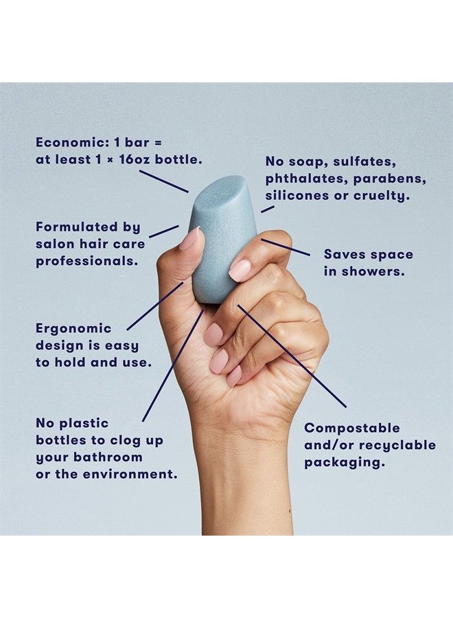 HiBAR Shampoo Bar, All Natural Hair Care, Plastic Free, Made with Eco Friendly Ingredients, Travel Size, Color Safe, Solid Sustainable Bars, Zero Waste (Volumize) - Image 3