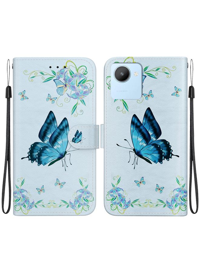 اس-توب جراب هاتف Realme C30 / C30s من الجلد برسومات ملونة وملمس كريستالي - Image 1